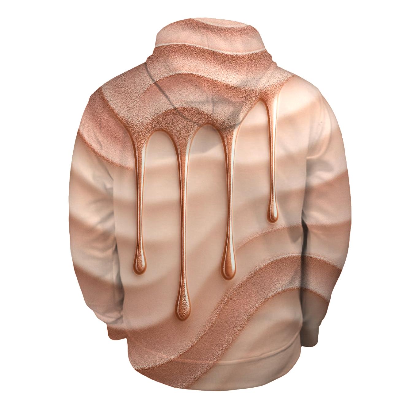 Rose Gold Ripple Drip embroidered hoodies