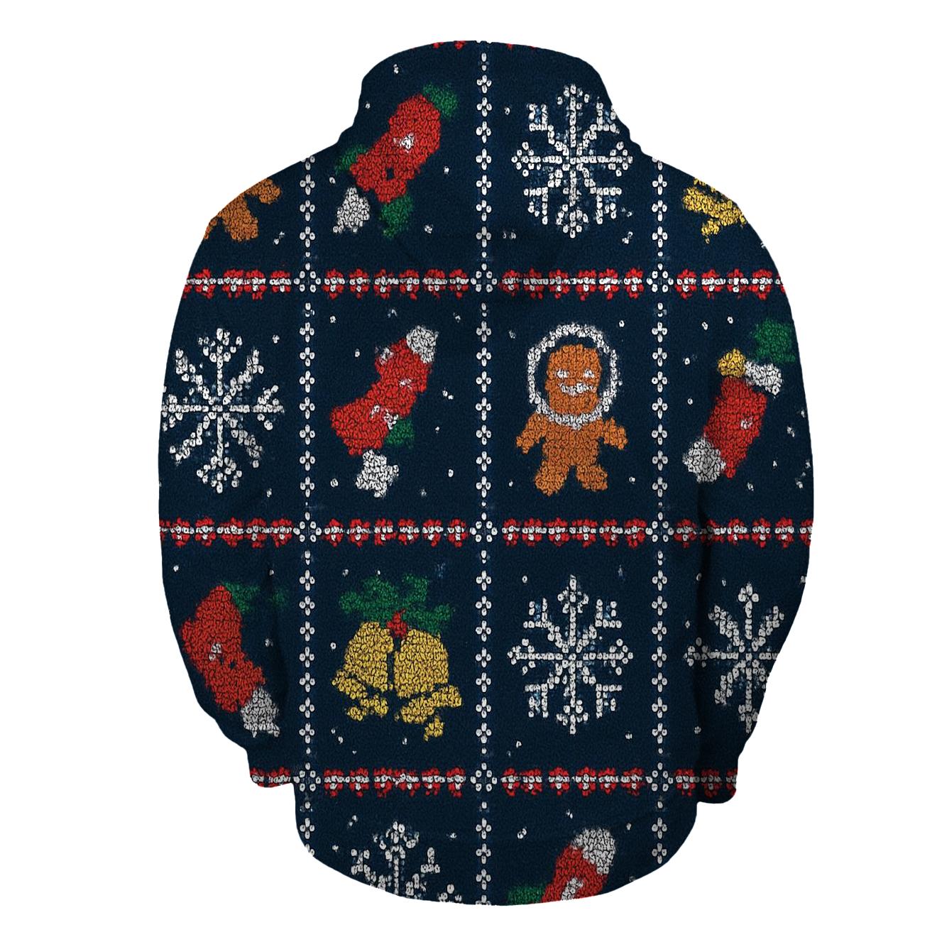 Gingerbread Astronaut Ornament Parade Design lightweight hoodies