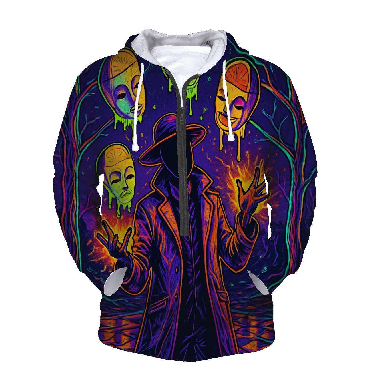 Neon Orchard Of Floating Masks designer hoodies