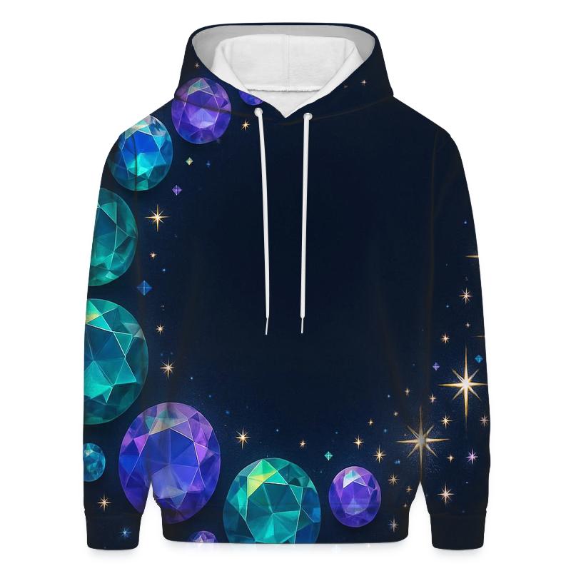 Celestial Gem Arc embroidered hoodies