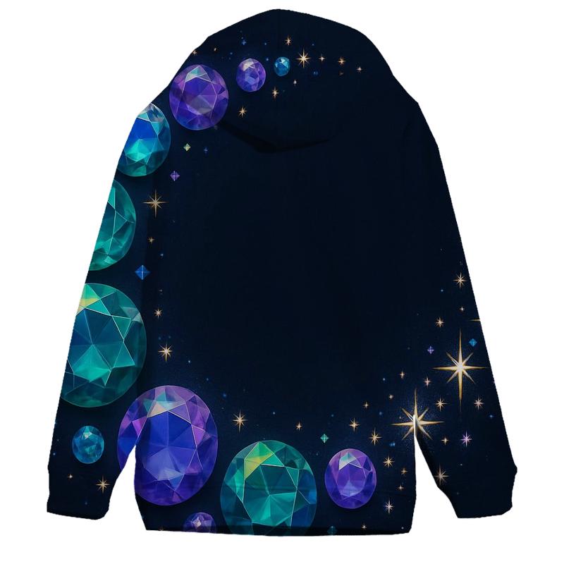 Celestial Gem Arc embroidered hoodies
