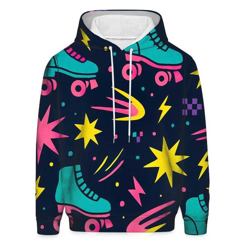 Roller Rink Neon Confetti pullover hoodies