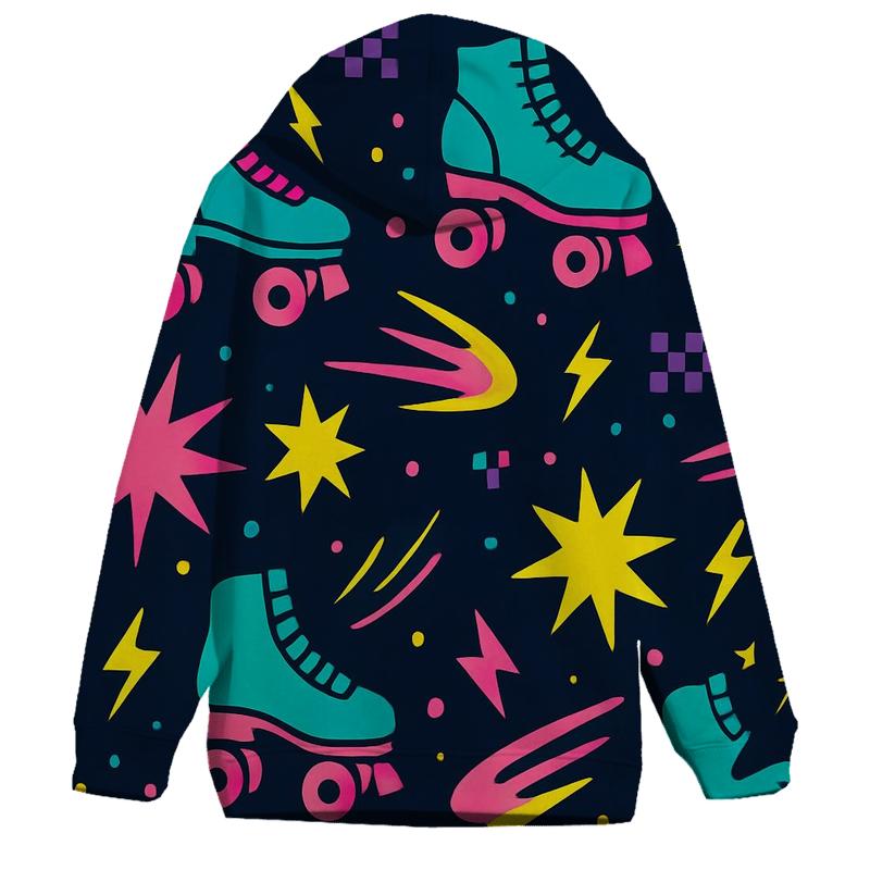 Roller Rink Neon Confetti pullover hoodies