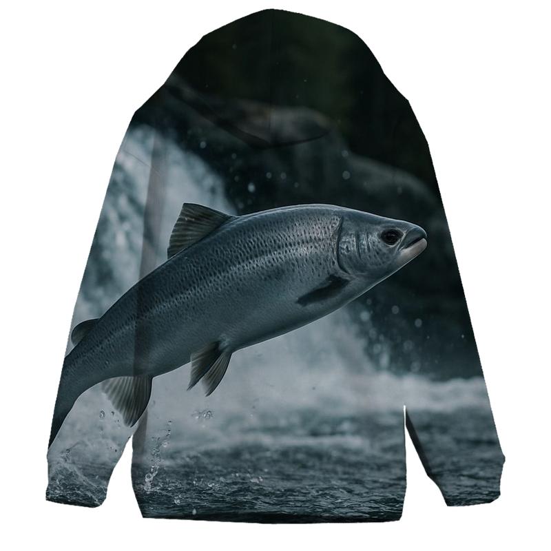 Riverglass Leap Atlantic Salmon custom hoodies
