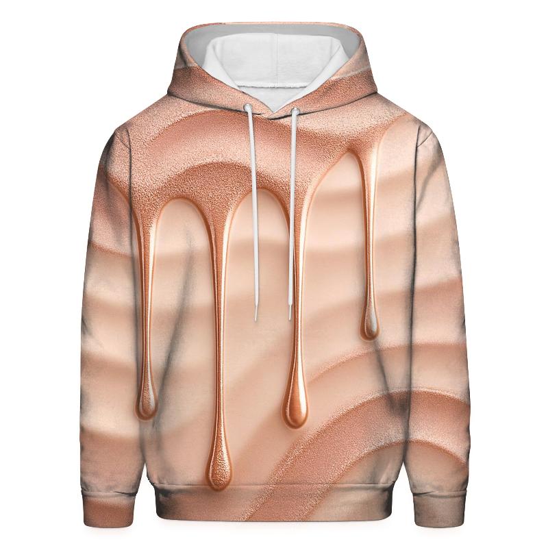 Rose Gold Ripple Drip pullover hoodies
