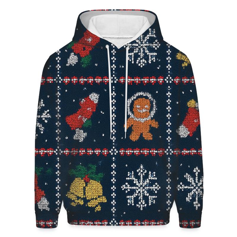 Gingerbread Astronaut Ornament Parade Design zip-up hoodies