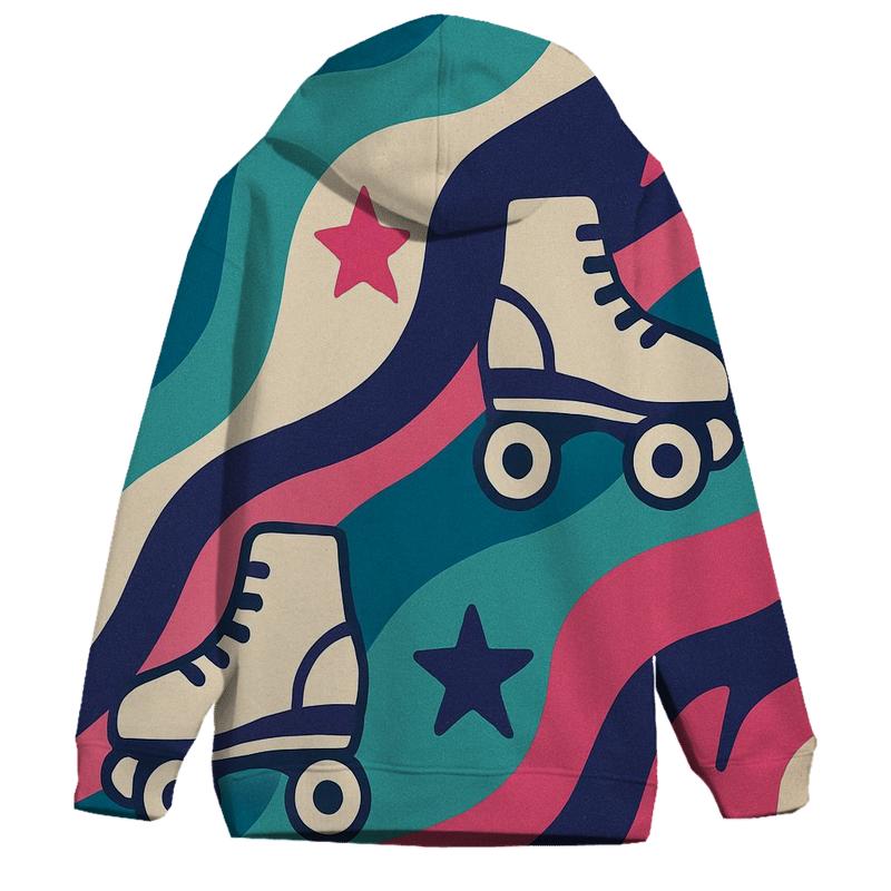 Groovy Roller Rink Waves premium hoodies