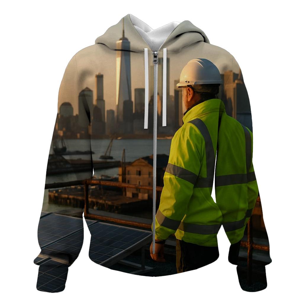 Solar Array Overlook At The Brooklyn Navy Yard lightweight hoodies