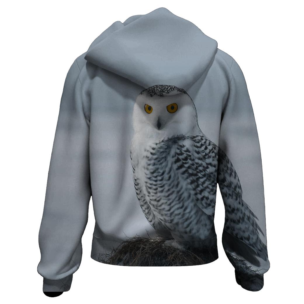 Frostline Sentinel Snowy Owl hoodie styles