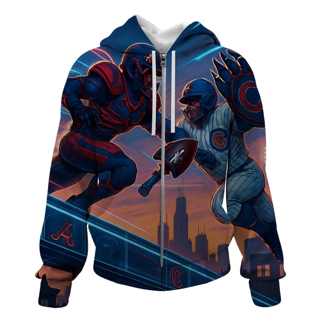 Wrigley Rooftop Skybridge Clash embroidered hoodies