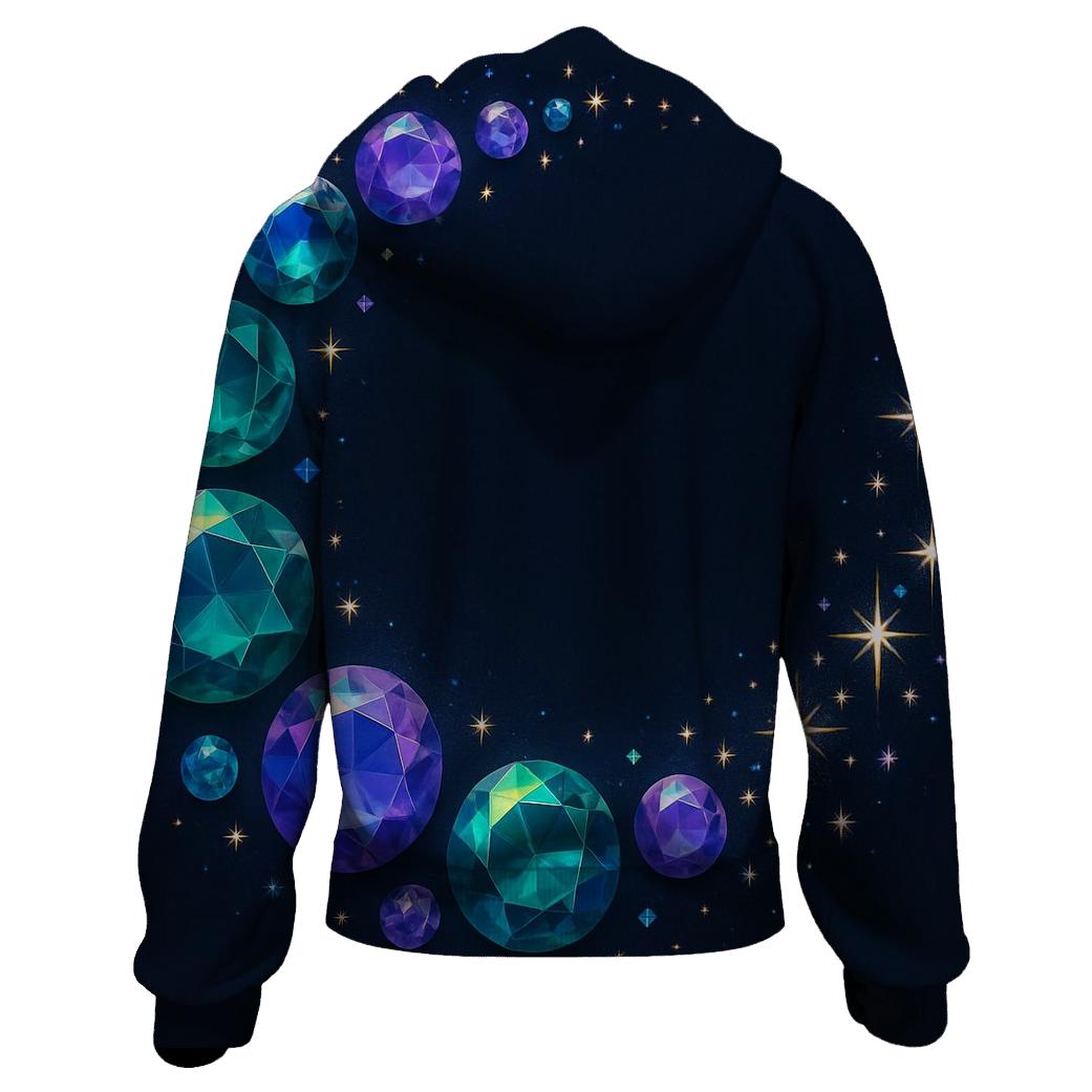 Celestial Gem Arc embroidered hoodies