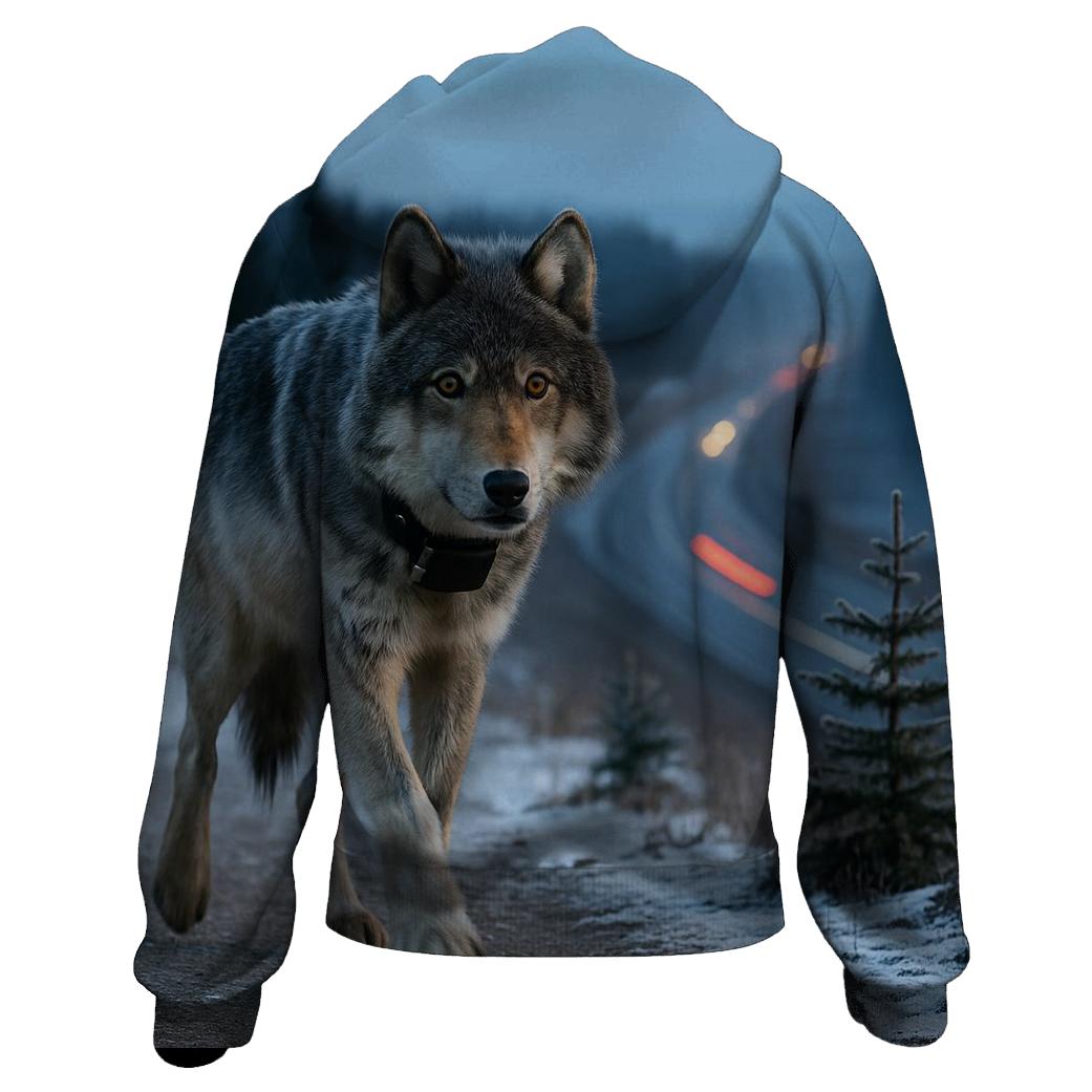 Overpass Sentinel Gray Wolf At Dawn hoodie designs