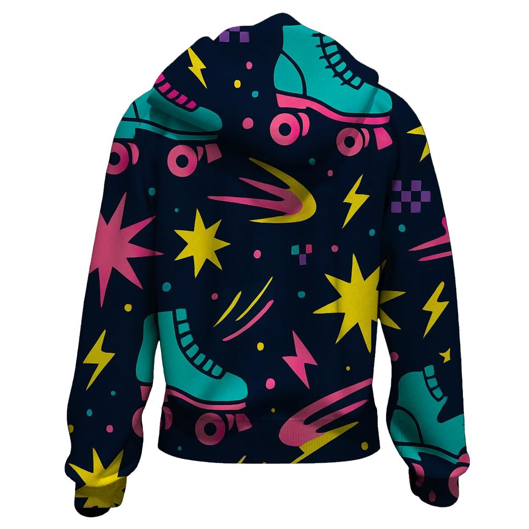 Roller Rink Neon Confetti zip-up hoodies