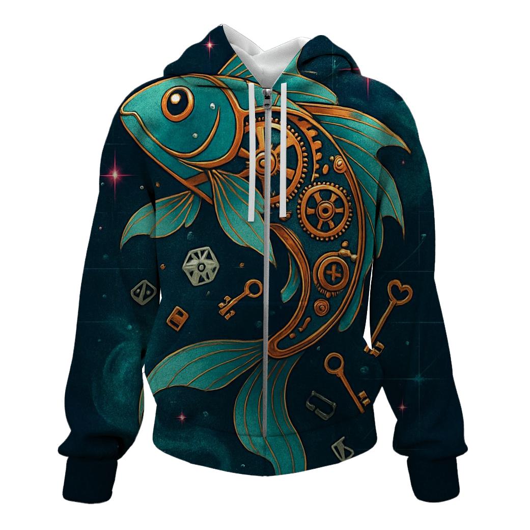 Clockwork Koi Constellation heavyweight hoodies