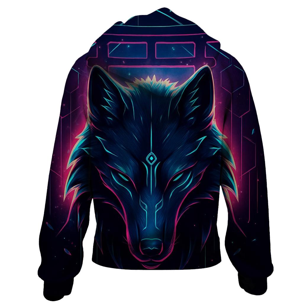 Circuit Shrine Wolf Sentinel premium hoodies