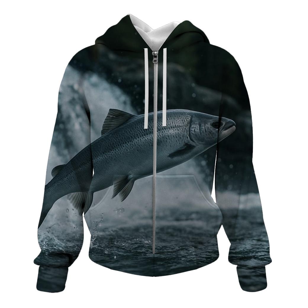 Riverglass Leap Atlantic Salmon lightweight hoodies