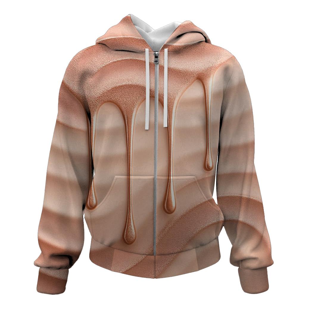 Rose Gold Ripple Drip designer hoodies