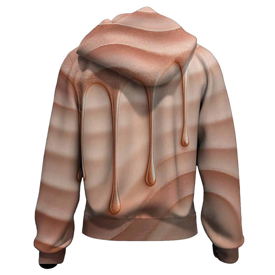 Rose Gold Ripple Drip designer hoodies