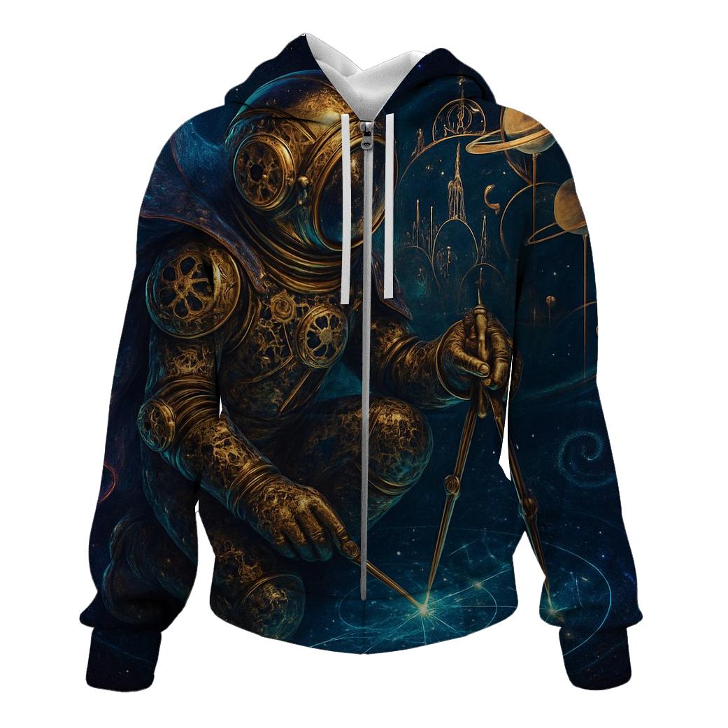 The Clockwork Nebula Cartographer premium hoodies