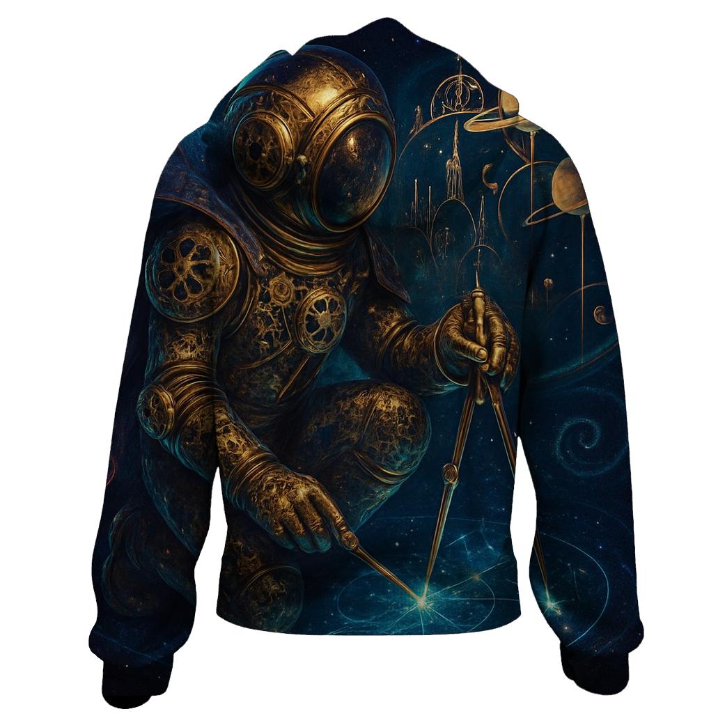 The Clockwork Nebula Cartographer premium hoodies