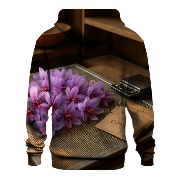 Saffron Crocus Stigmas Drying On Mesh Screen pullover hoodies