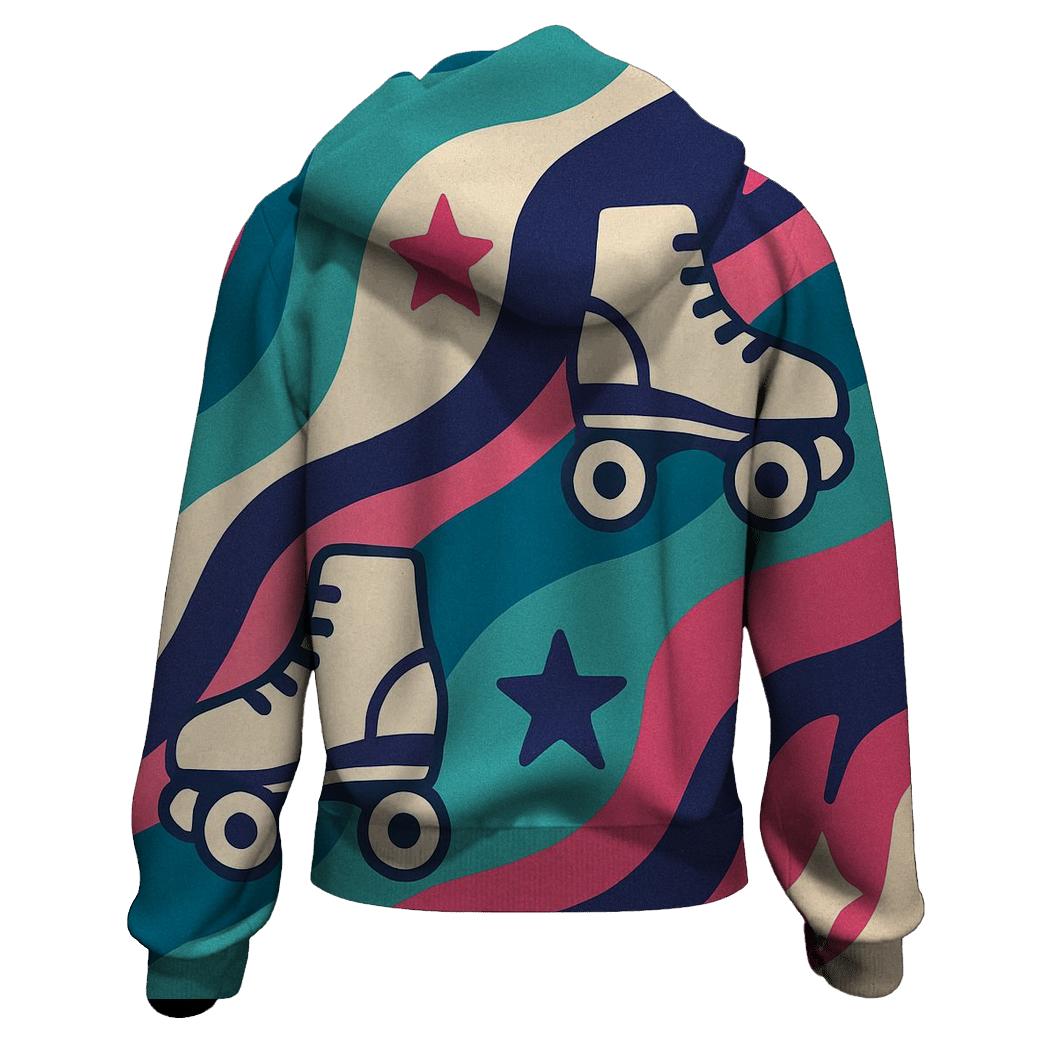 Groovy Roller Rink Waves hoodie styles
