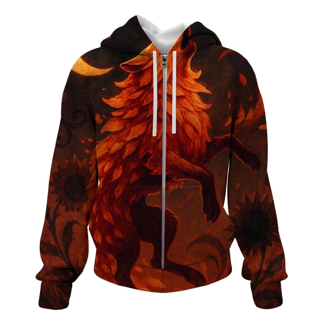 Ember Bloom Moonhowl premium hoodies