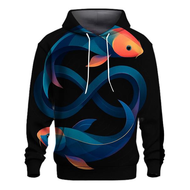 Prismatic Koi Infinity Loop pullover hoodies