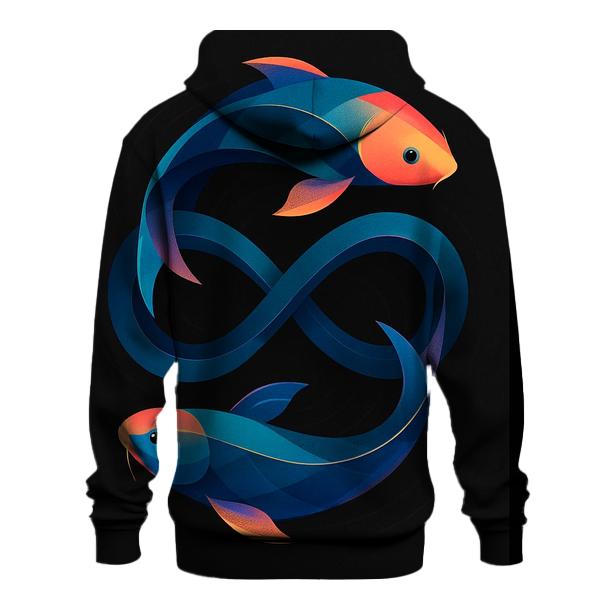 Prismatic Koi Infinity Loop pullover hoodies