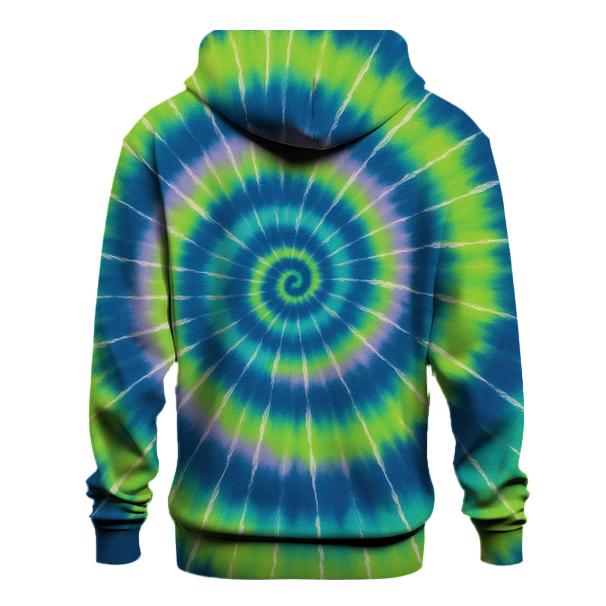 Aurora Spiral Overdye Vortex embroidered hoodies