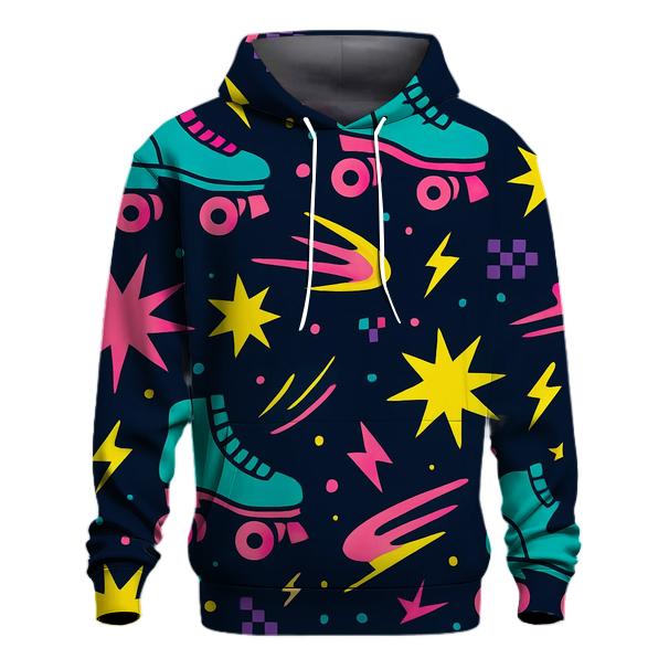Roller Rink Neon Confetti embroidered hoodies