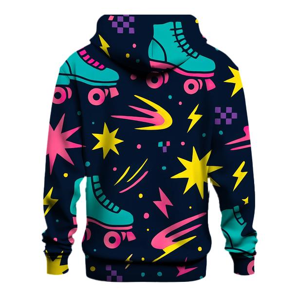 Roller Rink Neon Confetti embroidered hoodies