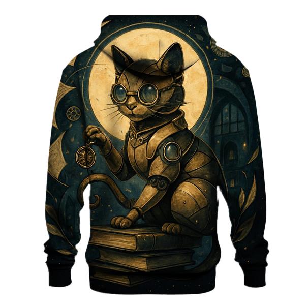 Clockwork Moonlit Librarian Cat custom hoodies