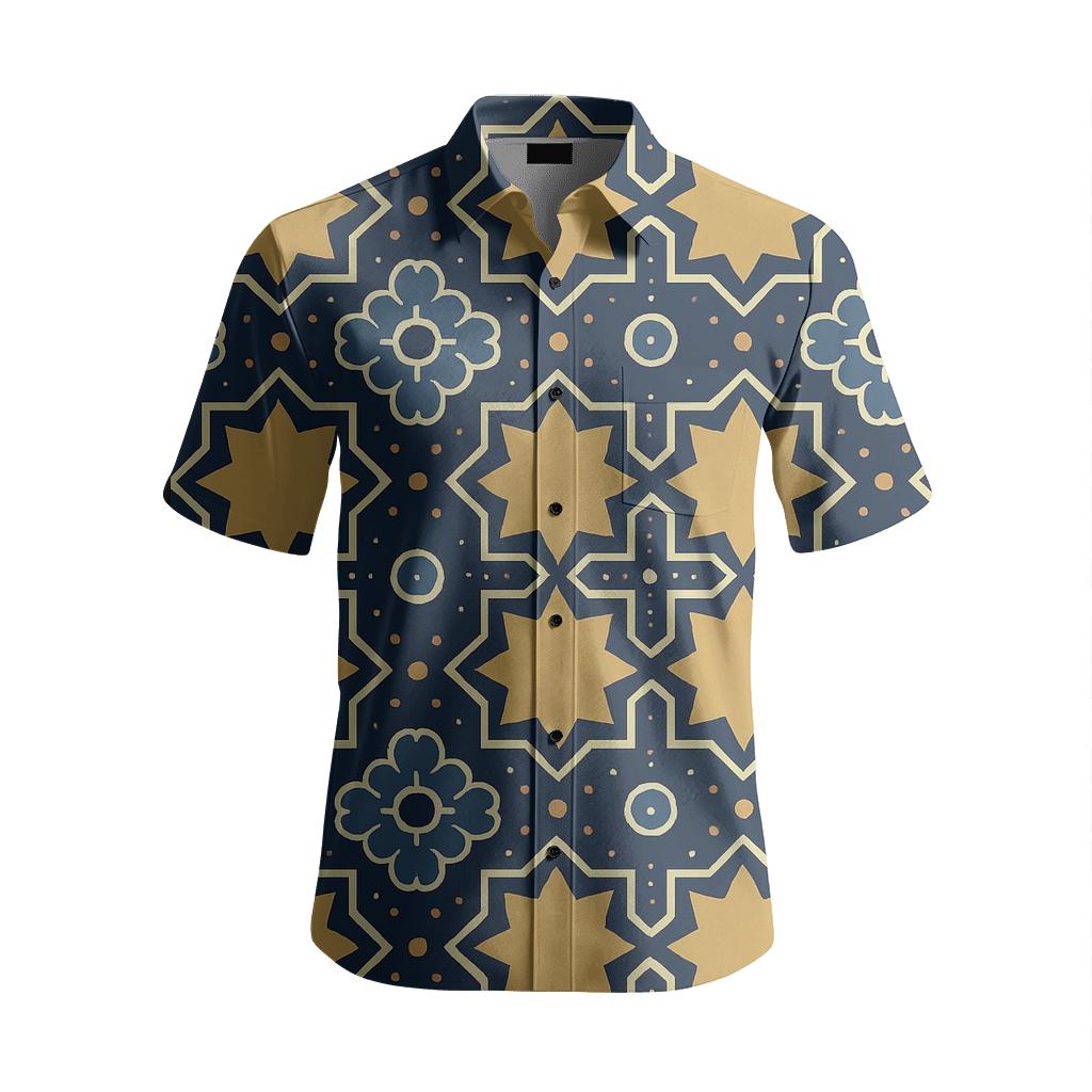 Mughal Jali Quasar Lattice custom embroidered shirts