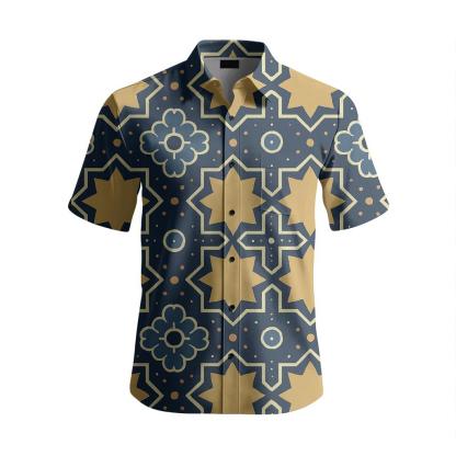 Mughal Jali Quasar Lattice custom embroidered shirts