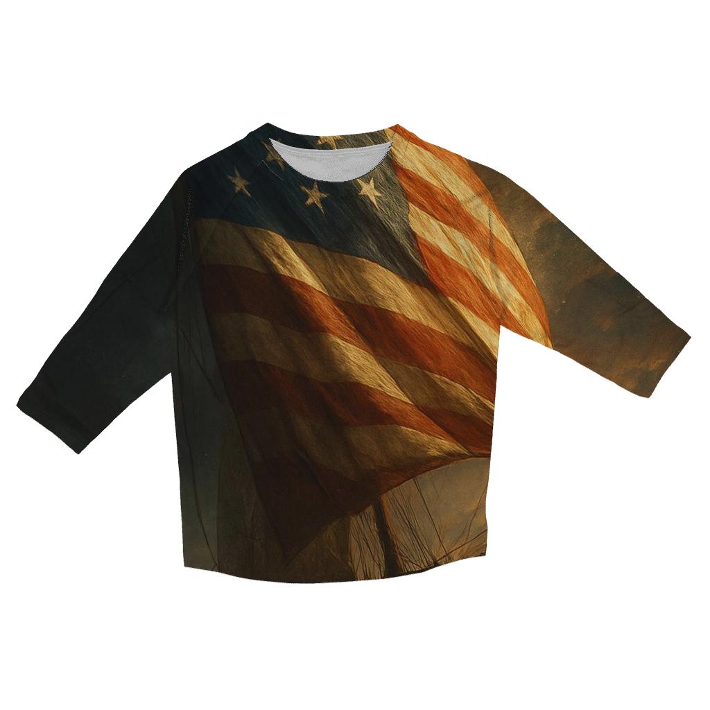 Storm Sail Stars And Stripes Horizon casual three quarter sleeve shirts