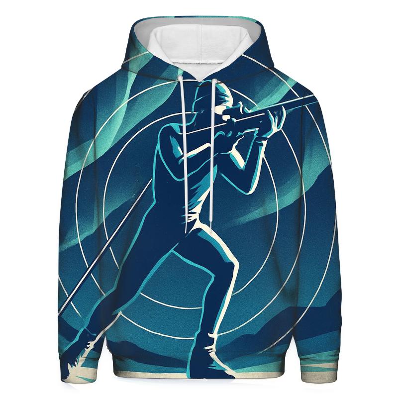 Midnight Biathlon Aurora Sprint embroidered hoodies