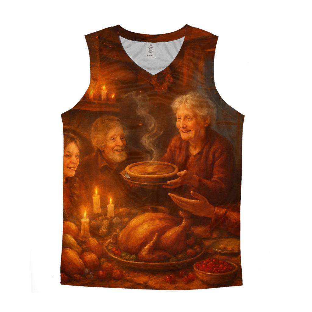 Moonlit Harvest Cabin Supper stylish racerback tanks