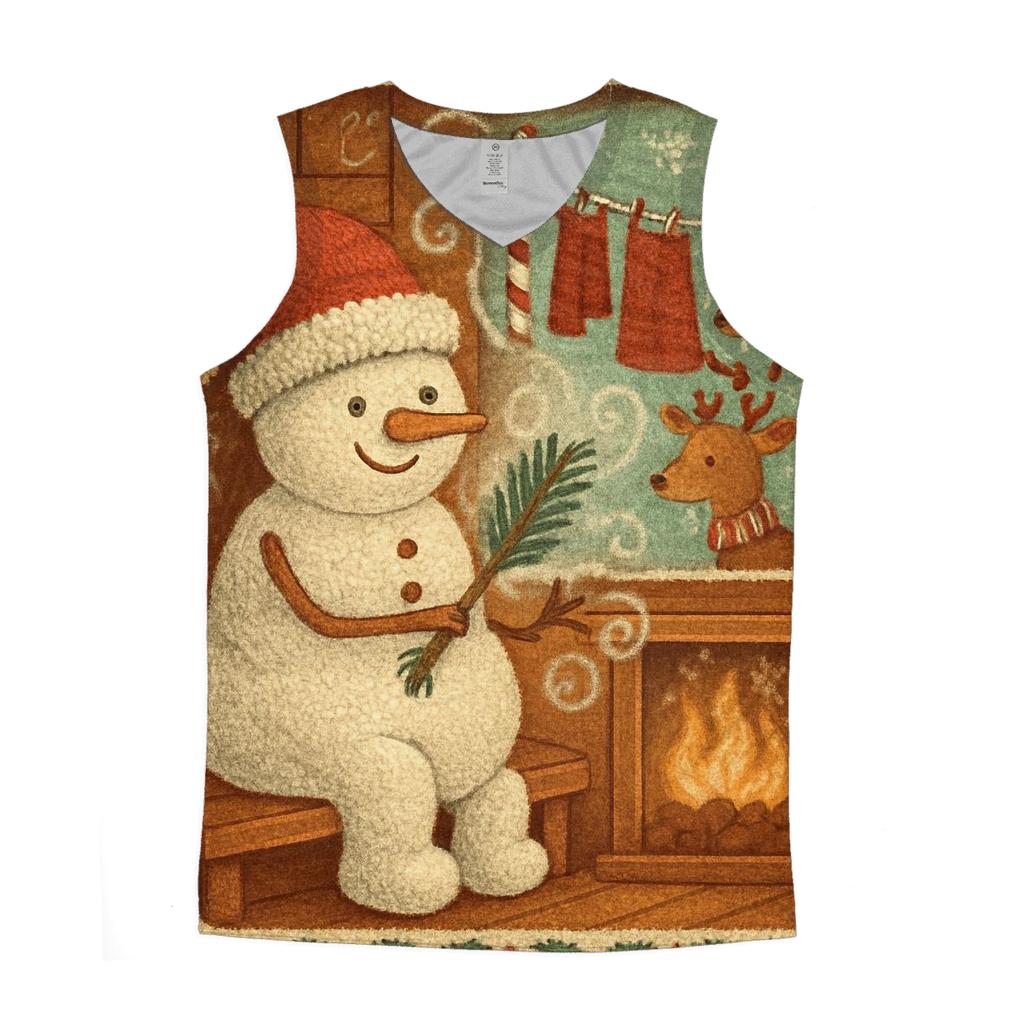 Snowman Sauna Night With Reindeer Towels stylish racerback tanks