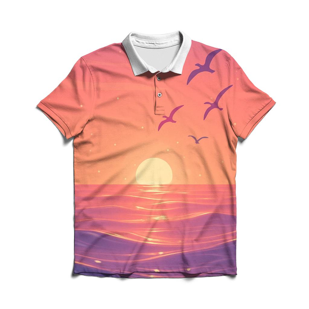 Luminous Tideglass Horizon stylish collar polo tees