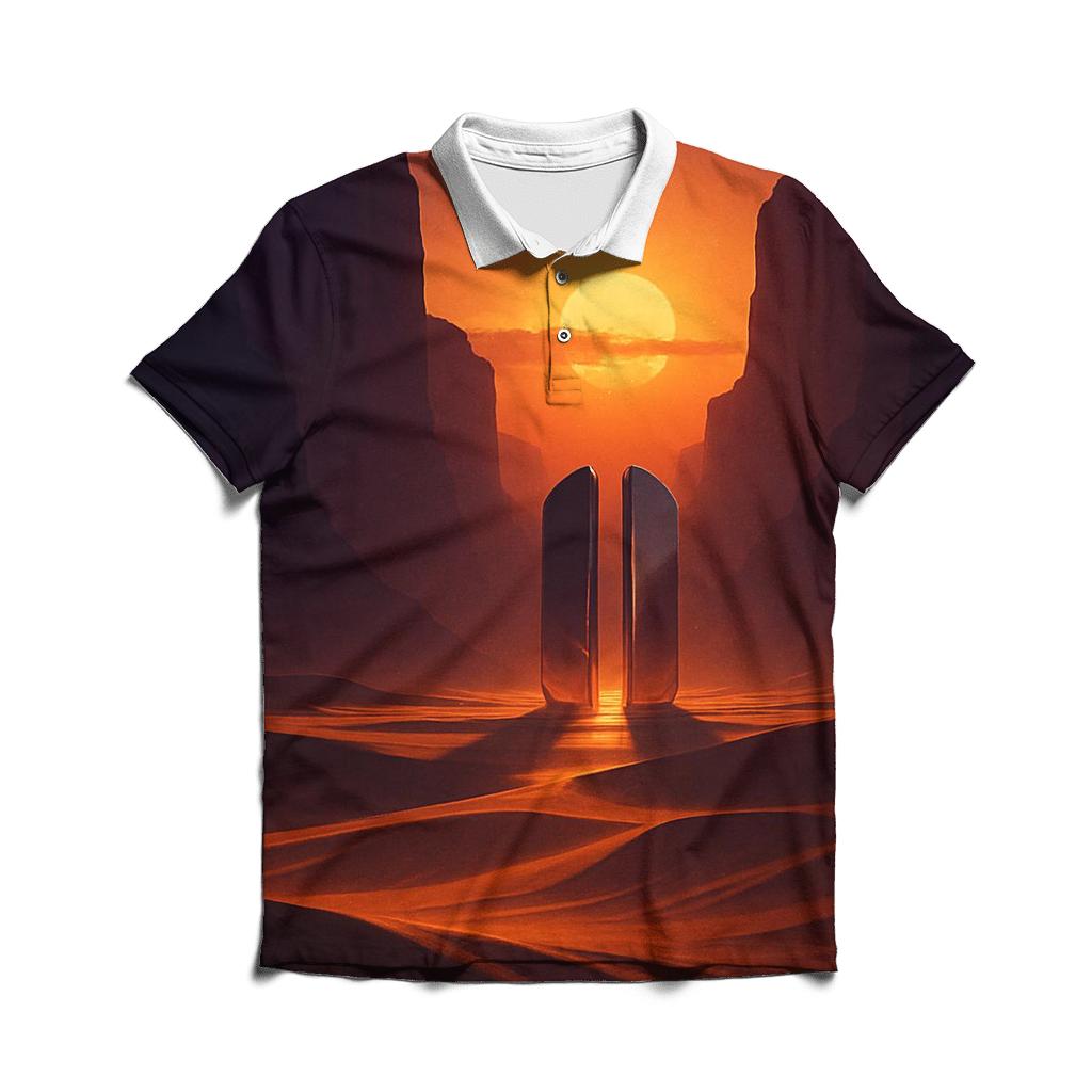 Ember Veil Canyon Mirage personalized polo shirts