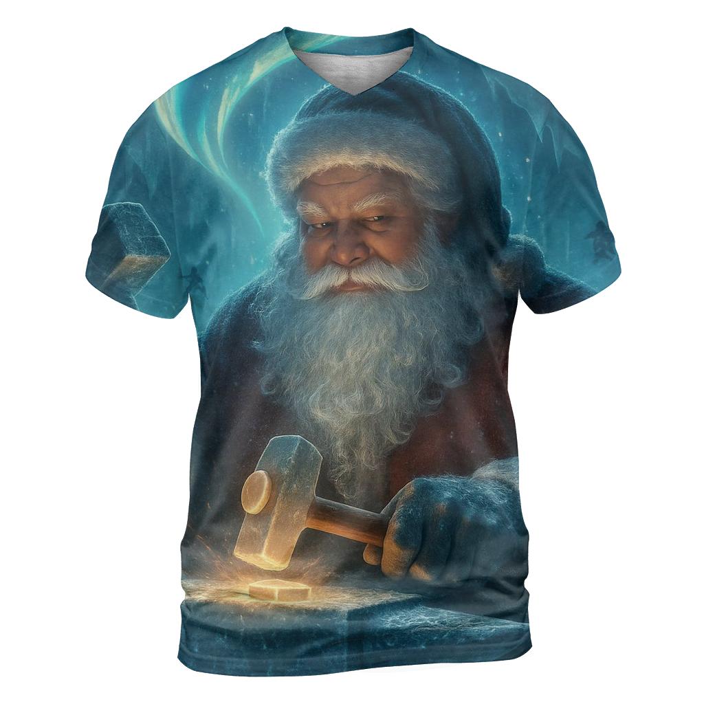 Aurora Forge Santa unique graphic print tees