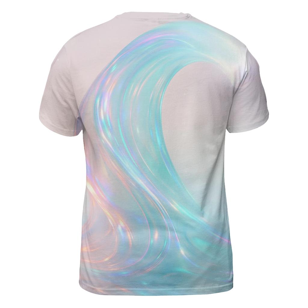 Prismatic Tidal Mirage artistic all-over print tops