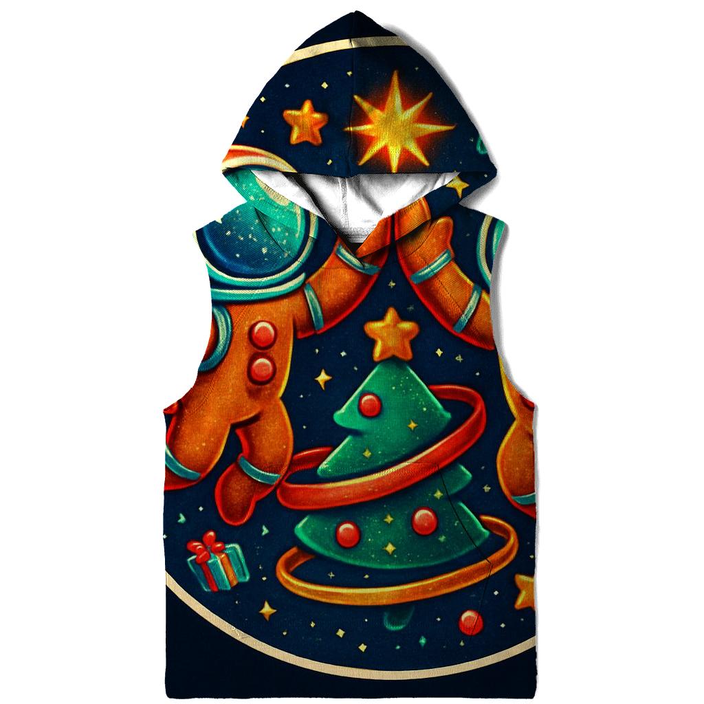 Gingerbread Astronauts Gift Wrap Orbit designer hoodies