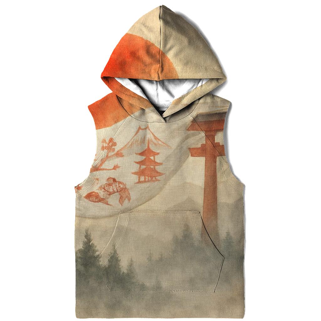 Rising Sun Silk Over Misty Pines pullover hoodies