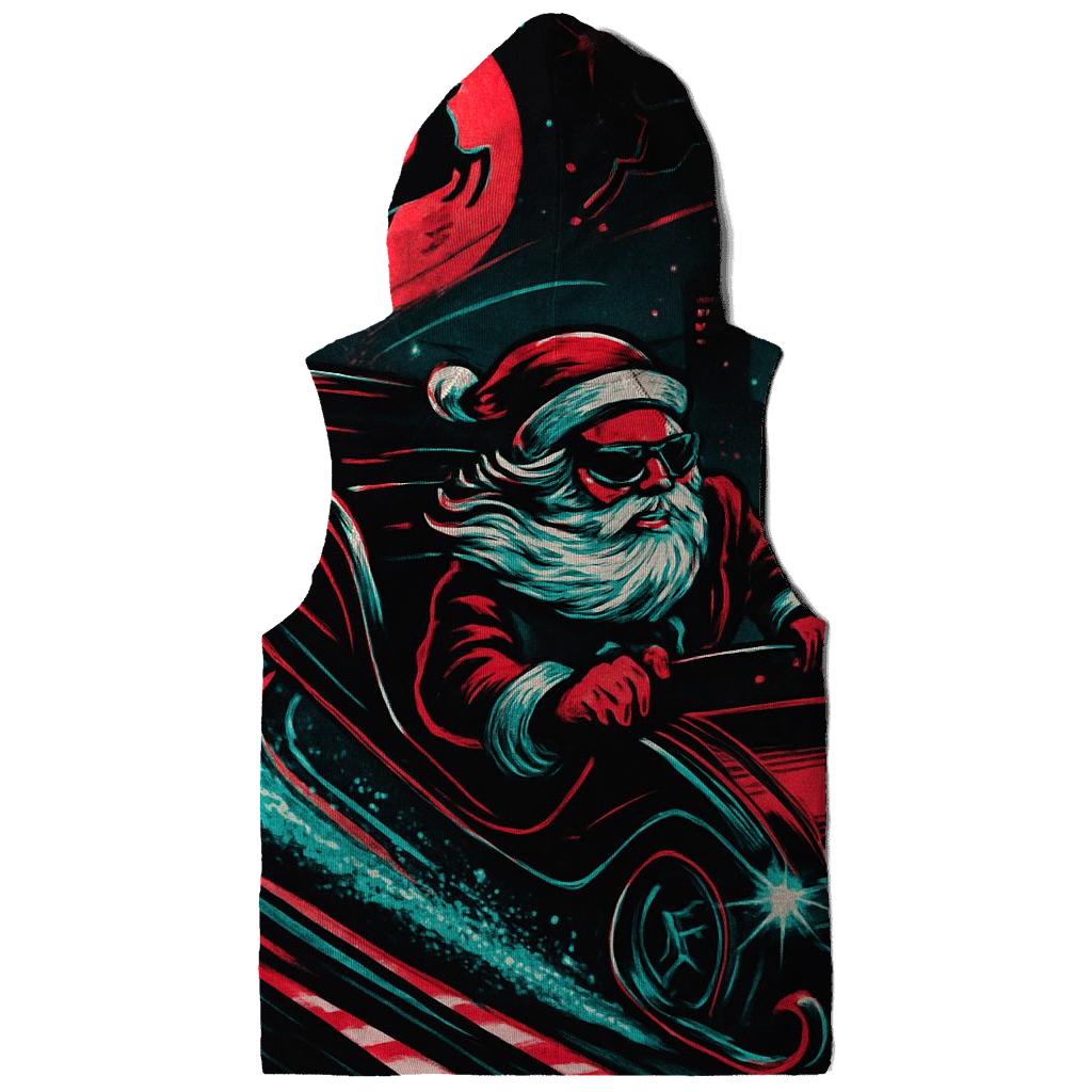 Neon Sleigh Drift Santa hoodie styles