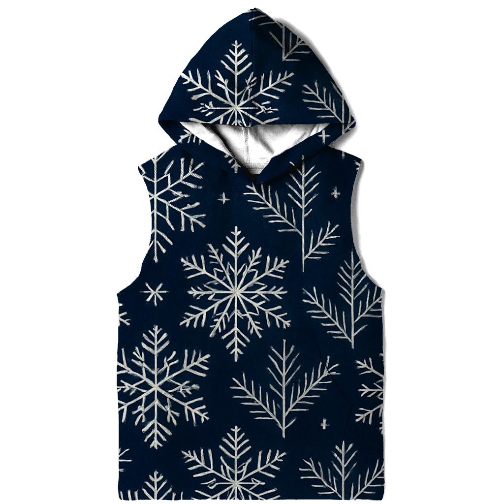 Midnight Snowflake Chevron On Navy Background hoodies fashion