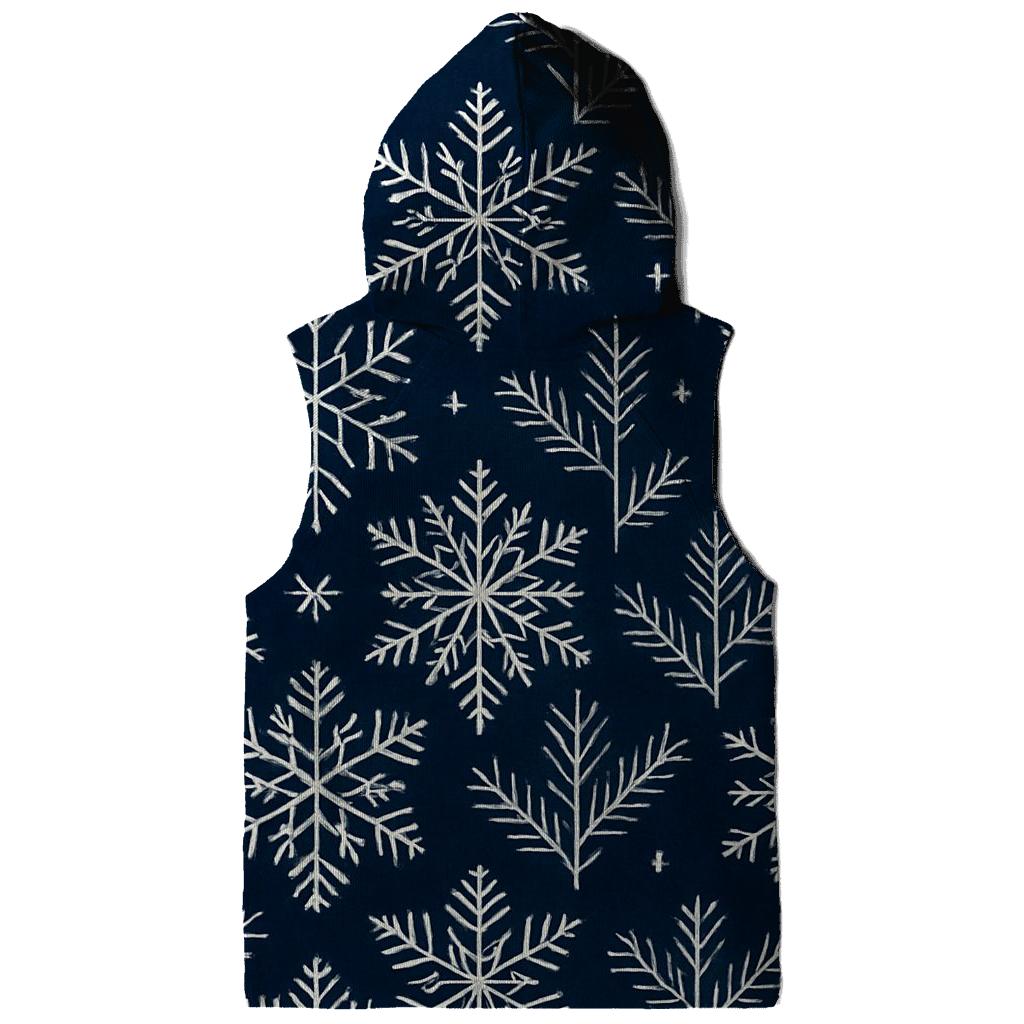 Midnight Snowflake Chevron On Navy Background hoodies fashion