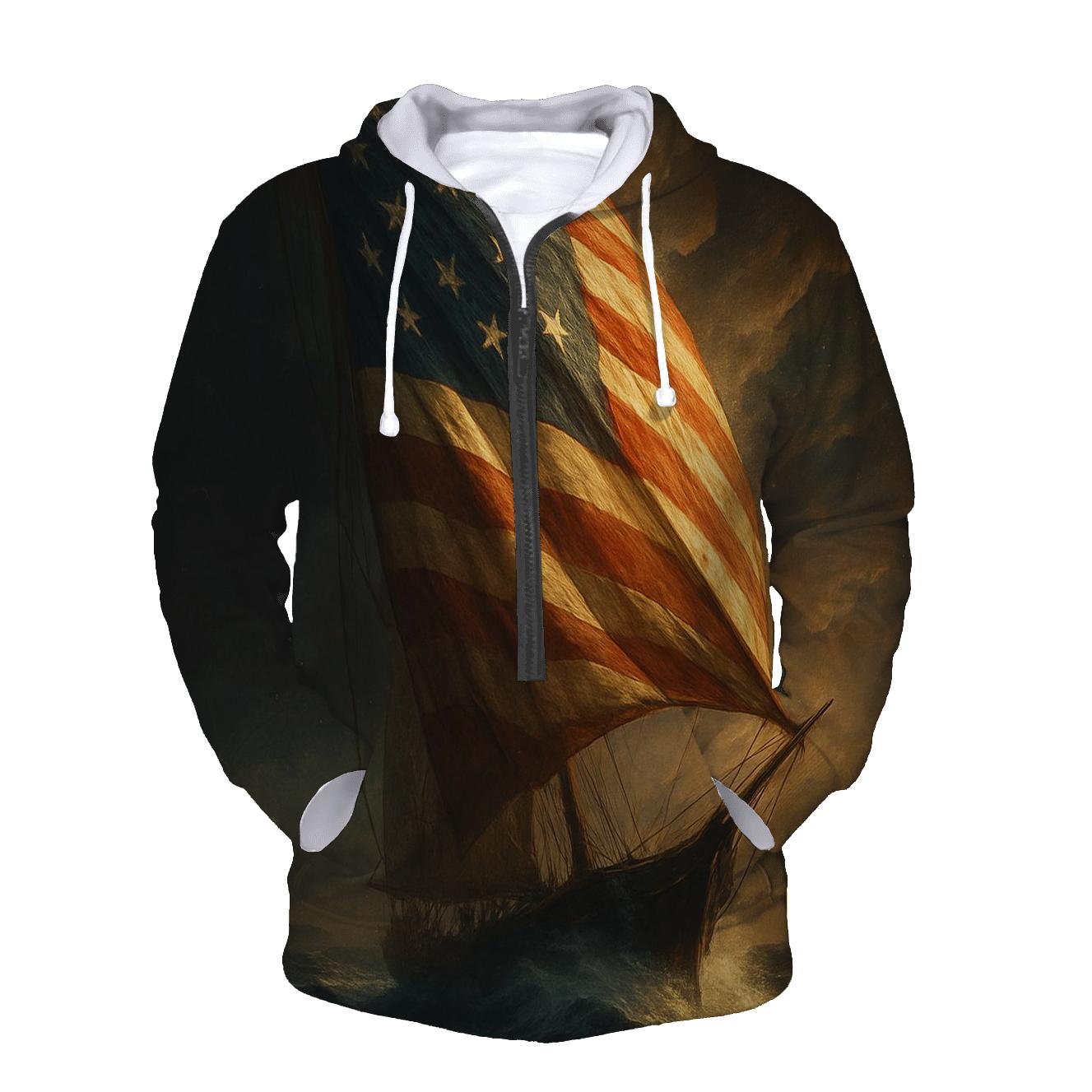 Storm Sail Stars And Stripes Horizon zip-up hoodies