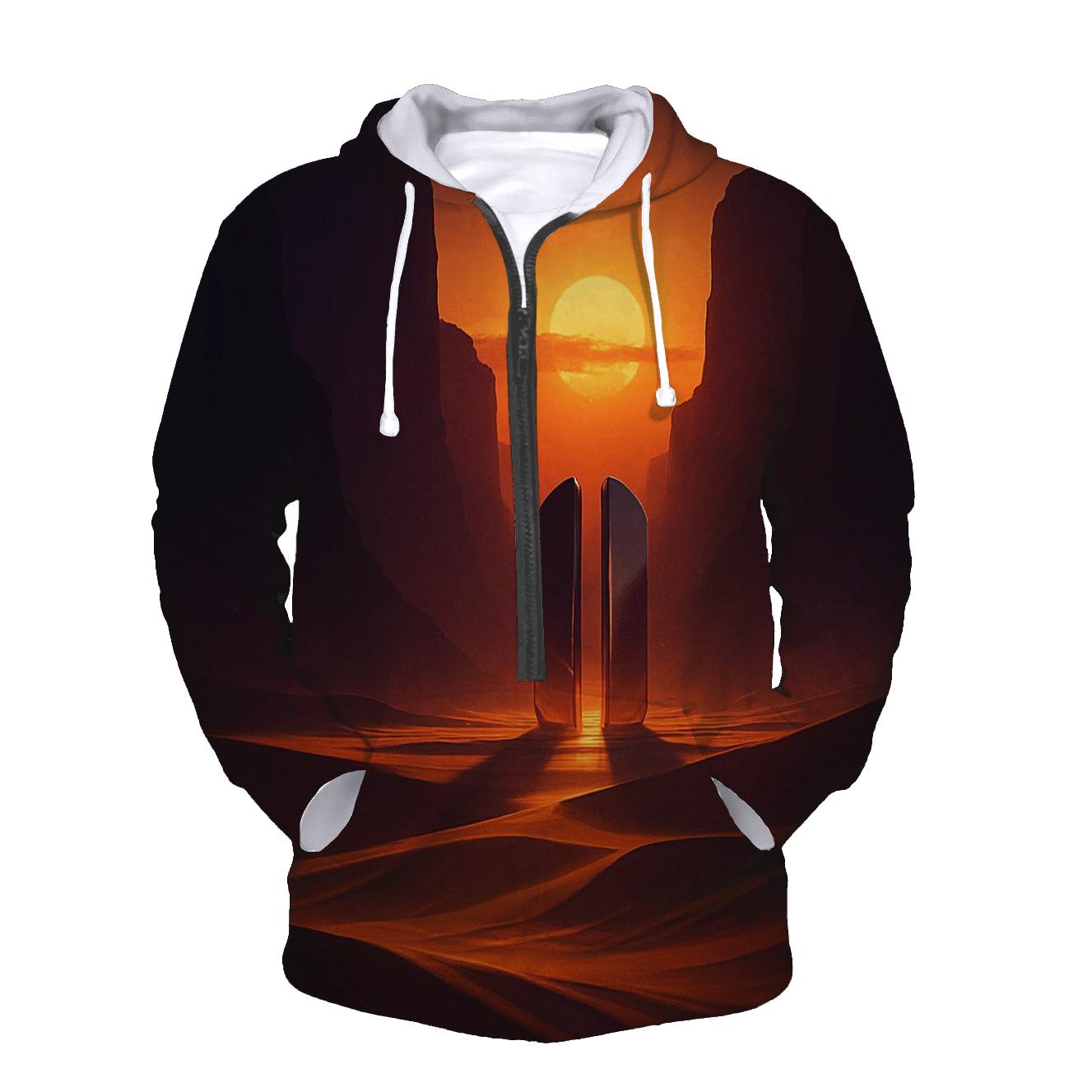 Ember Veil Canyon Mirage graphic hoodies